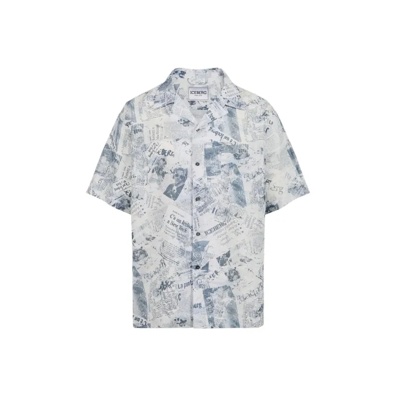 Iceberg Allover Printed Short Sleeved Shirt-0