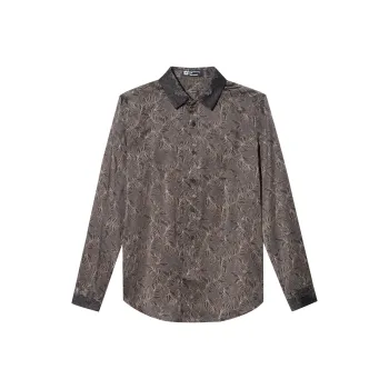 ANDREW MACKENZIE Shirts Men Black Orange
