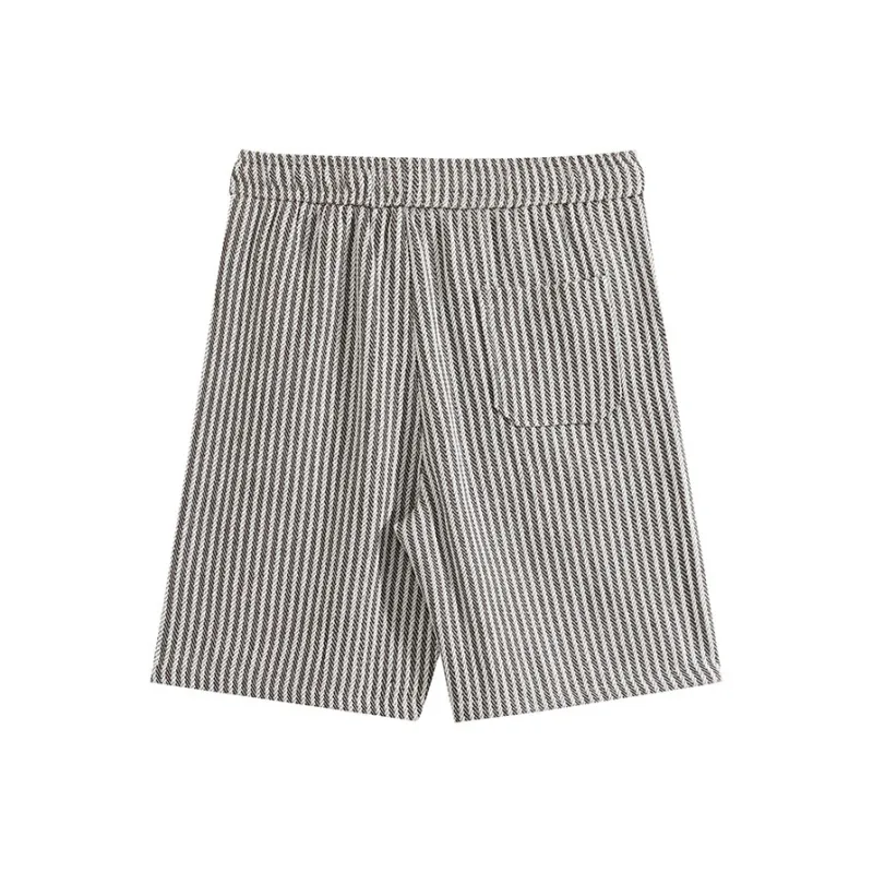 BRUMAIRE Casual Shorts Unisex Black Comes With Brooch-3