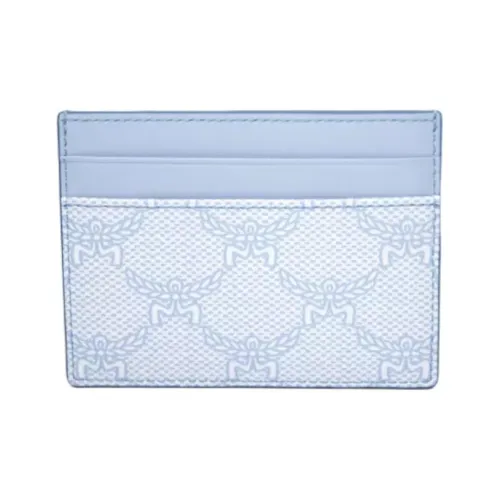 MCM Canvas With Leather Wallet Mini Unisex Blue
