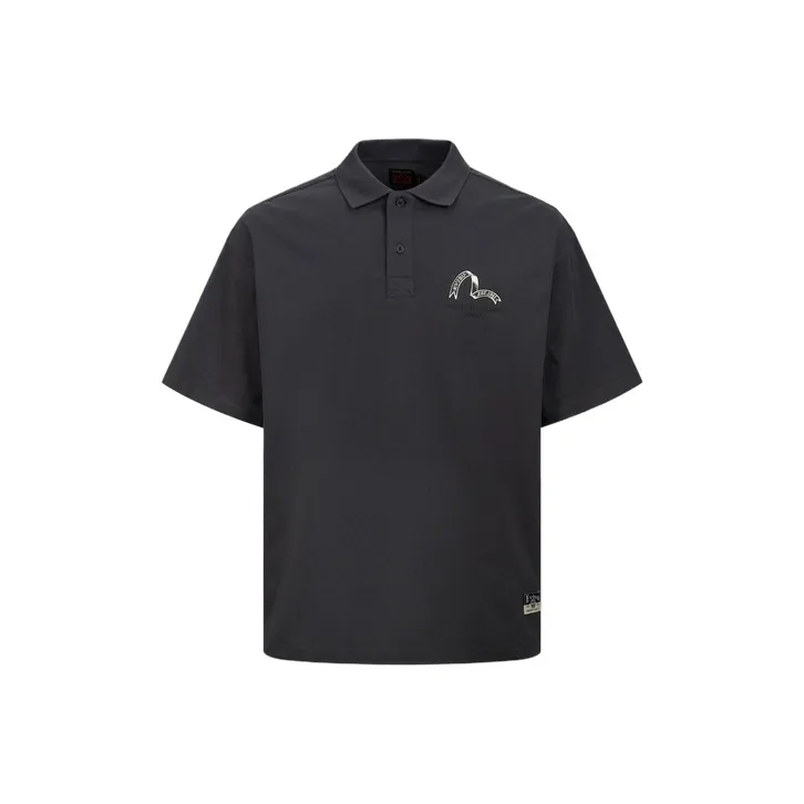 EVISU Polo Shirts Men Charcoal Gray-0