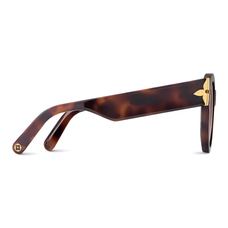 LOUIS VUITTON Round Sunglasses Women's Tortoiseshell-2