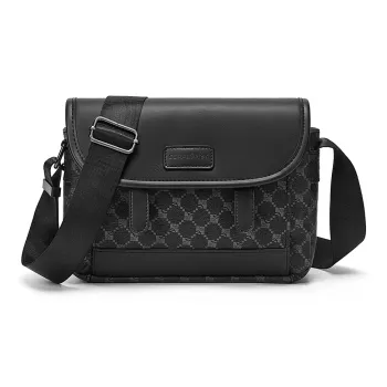 CORALDAISY Synthetic Leather Shoulder Bag, Messenger Bag Men's Vintage Black