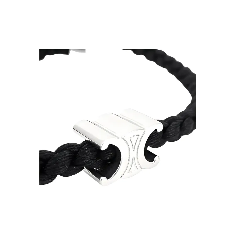 CELINE Metal Bracelets Men's Black-4