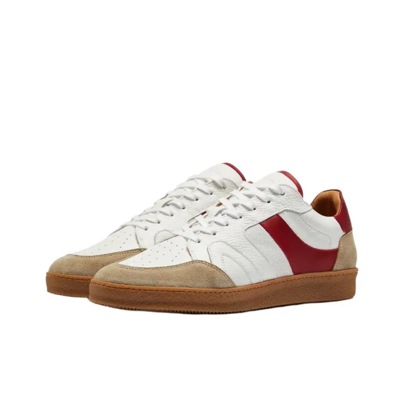 Oliver Sweeney Harrow Low Top Skateboard Shoes Men's Red White-2