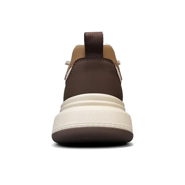 U.S. POLO ASSN. Coverage Slip Resistant Cushioning Lightweight Breathable Low Top Skateboard Shoes Men's Apricot Coffee-5
