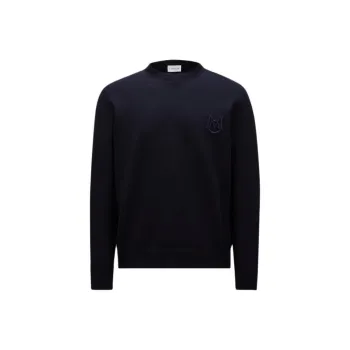 Moncler Logo Embroidered Long-Sleeved Sweater