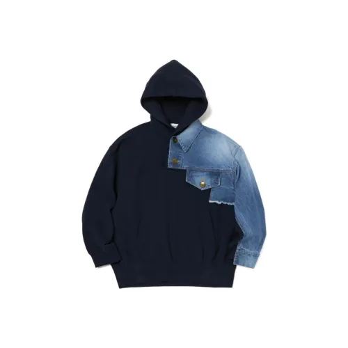 Kolor FW24 BEACON Sweatshirt Unisex Marine Blue