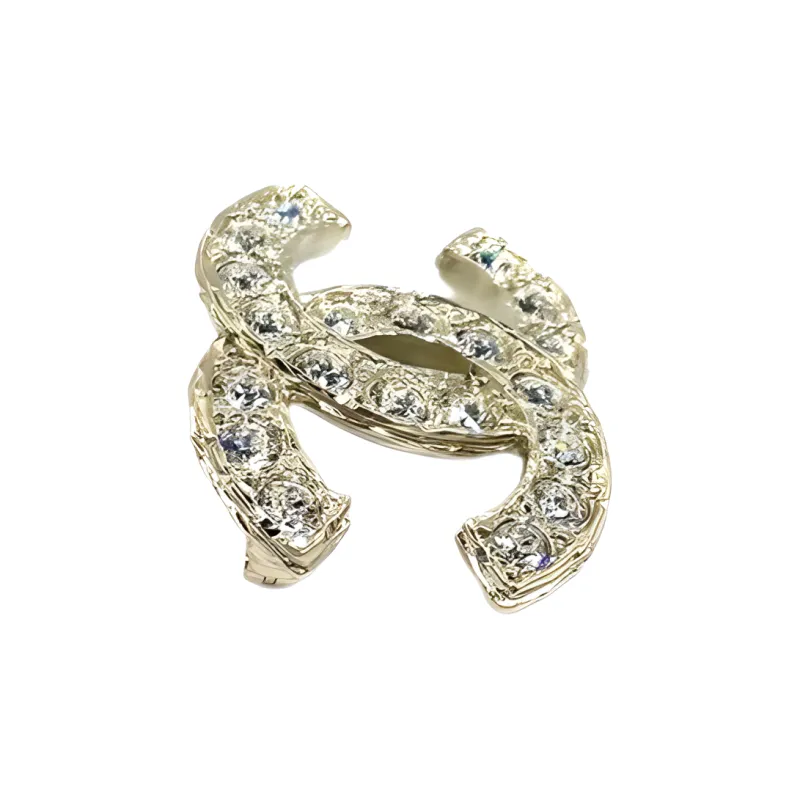 CHANEL Crystal Cc Brooch-0
