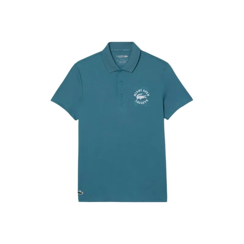 LACOSTE Polo Shirt Men's Aqua Blue-0