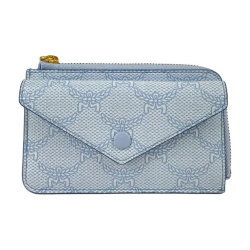MCM Leather Wallet Mini Women's Blue