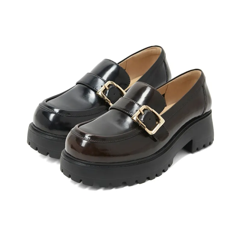 COMELY Loafers Women's Black/Coffee-1