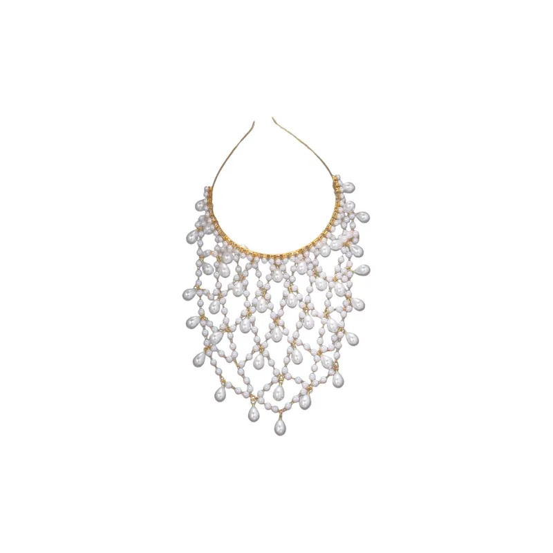 VIVIWELL Faux Pearl Headbands Women's-3