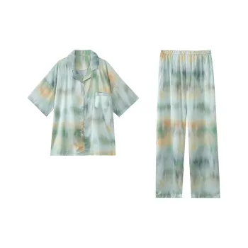 XUANZHITING Pajama Set Women's Natural Green