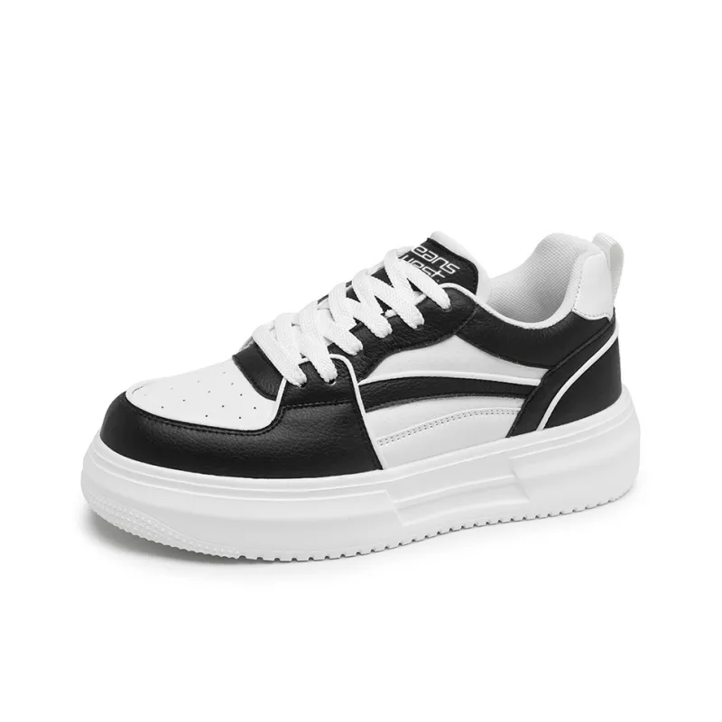 JEANSWEST Cushioning Wear-Resistant Low-Top Round Tip Lace-Up Platform Niche Individual Trendy Skateboard Shoes Men's-10