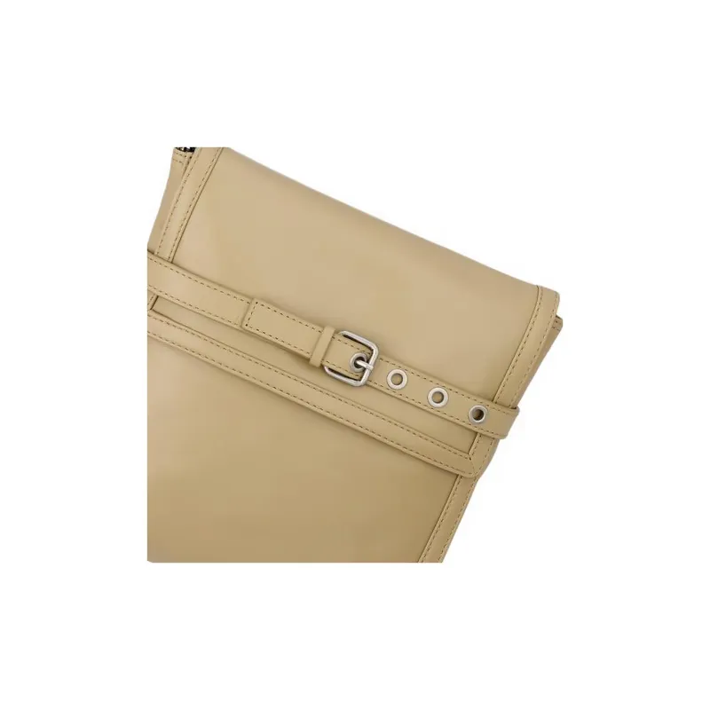 ZARA Cow Leather Clutch Mini Women's Zebra Print Brown Yellow-4