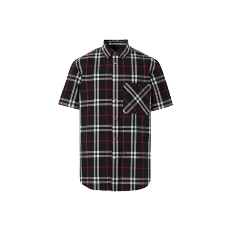 Burberry Shirt Men's Black Beige-0