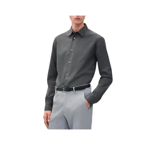 HERMES SS25 Shirt Men's Storm Gray