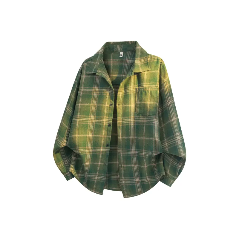 YATSI Shirt Unisex Black White Plaid-6