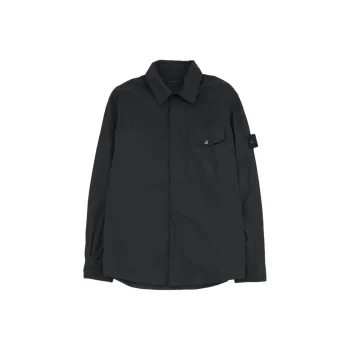 STONE ISLAND Long Sleeved Curved Hem Shirt