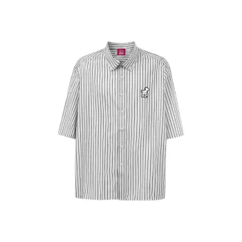 Disney Shirt Unisex White Black Stripes