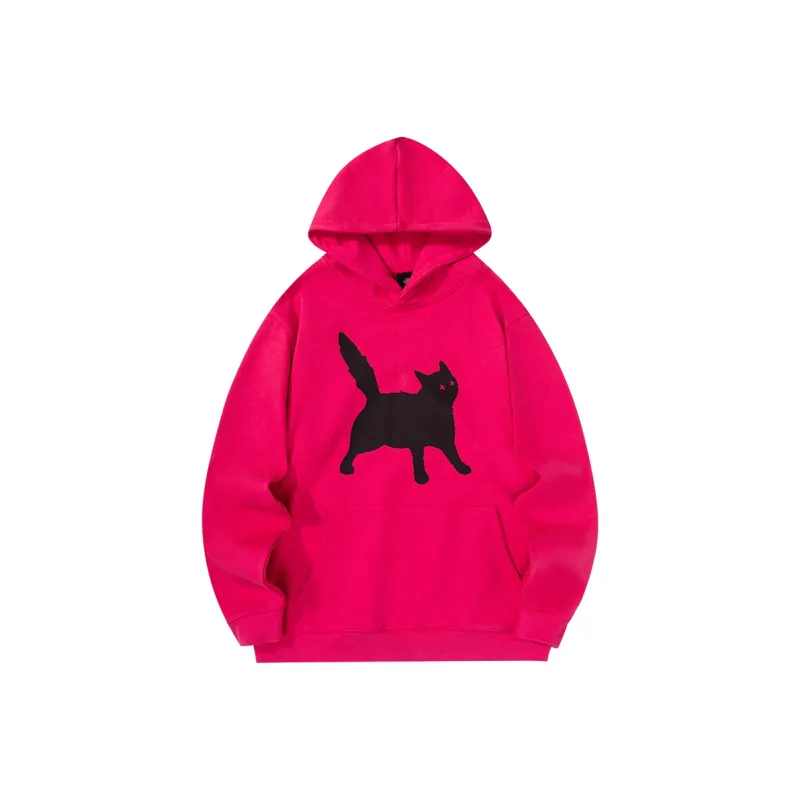 Suamoment Sweatshirt Spring Fall American Casual Loose Fit Hoodie Unisex-16