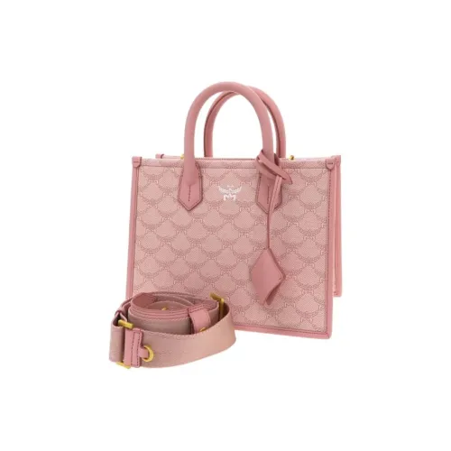 MCM Leather Tote Bag, Shopping Bag, Crossbody Bag, Handbag Trumpets Women's Cherry Blossom Pink