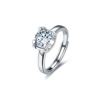 PEARL QUEEN S925 Silver Moissanite Rings Women's