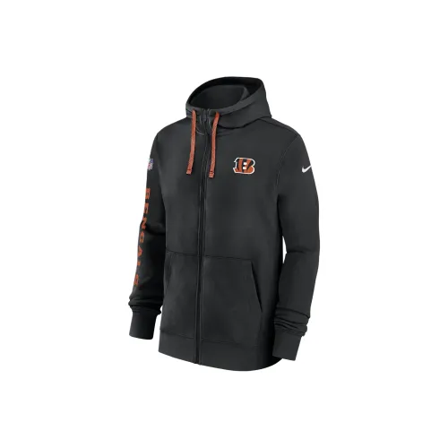 Nike Cincinnati Bengals Sideline Team Issue Club Men's Nike Full Zip Hoodie