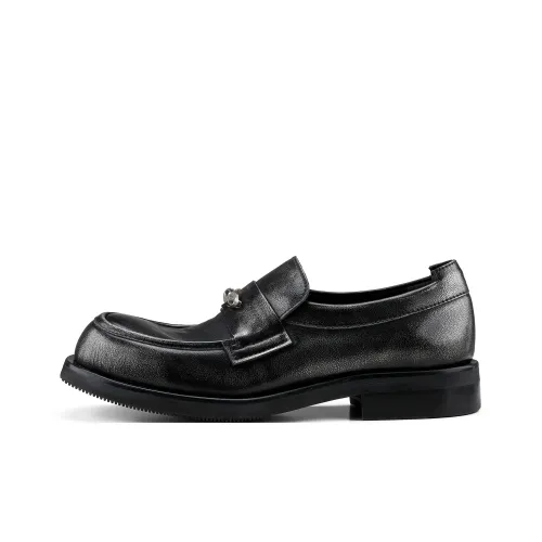 HANQIAORIJI The Abyss Series Loafers Unisex Liquid Silver