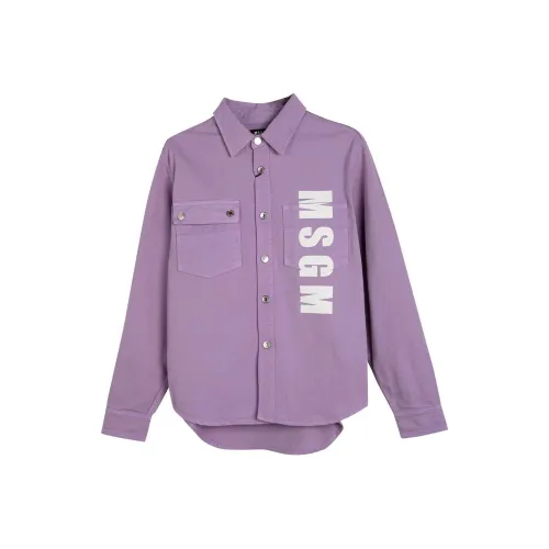 MSGM 라이트 퍼플 남성 셔츠