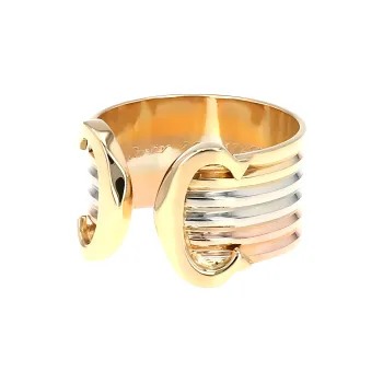 Cartier 18kt Yellow Gold Open Cartier C Ring