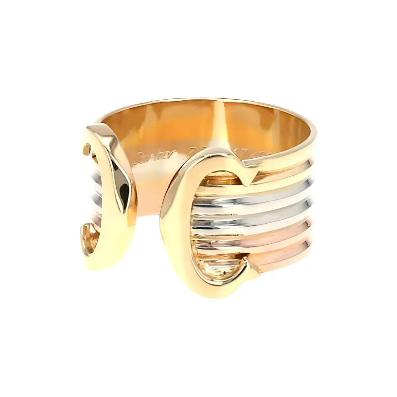 Cartier 18kt Yellow Gold Open Cartier C Ring-0