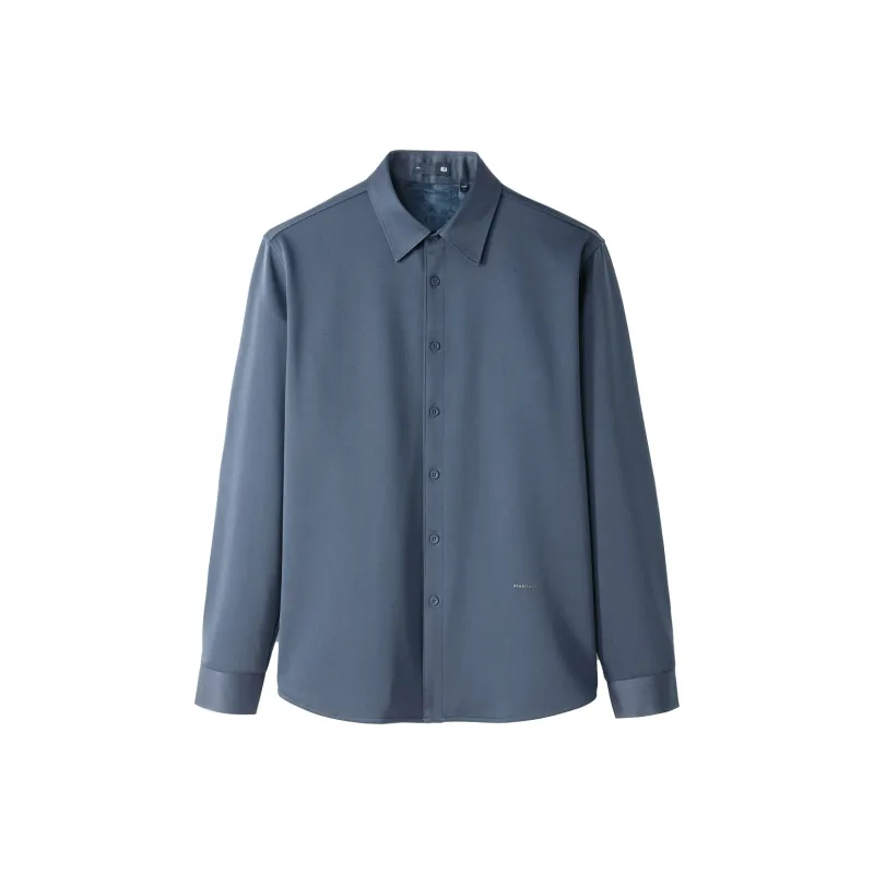 HLA Fleece Lined Lapel Fashion Warm Shirt Men's-0