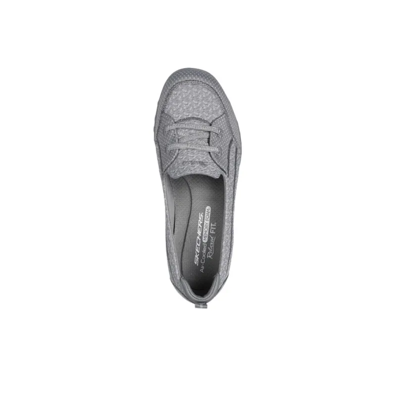 Skechers Breathe Easy Low Top Casual Shoes Women's Gray-3
