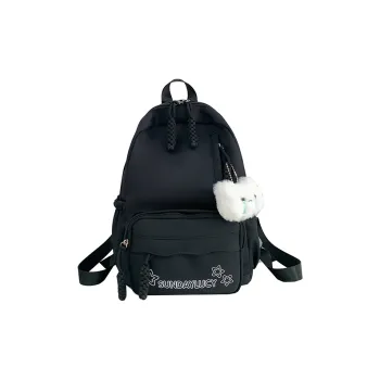 BUBM Composite Cloth Backpack Unisex Black/Red/Yellow/Green/Blue/Pink