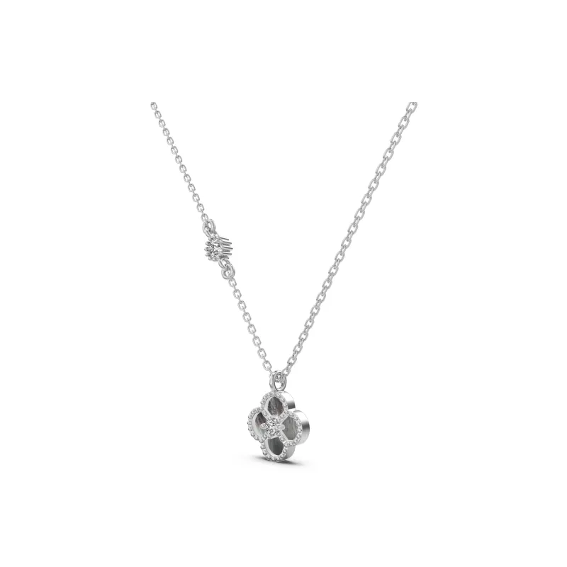 KAILEIFU S925 Silver Necklaces Women's Black/White-26