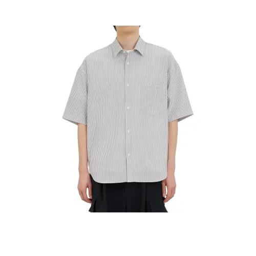 PUBLIC TOKYO Shirt Men's Gray Stripes
