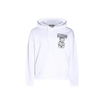 MOSCHINO Drawstring Teddy Bear Printed Hoodie
