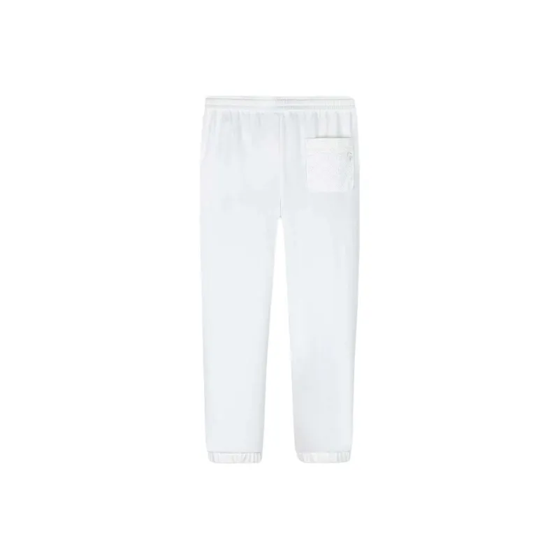 KARL LAGERFELD SS25 Knitted Sweatpants Men's White-1
