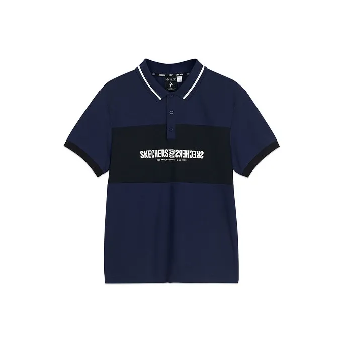 Skechers Polo Shirt Men's Marine Blue-0