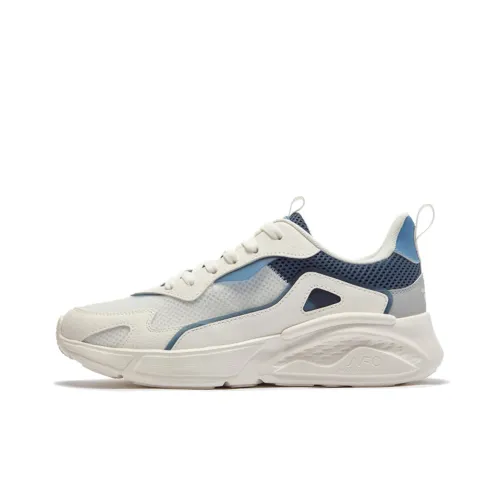 361° Breathable And Lightweight Low Top Casual Running Shoes Men's White Blue