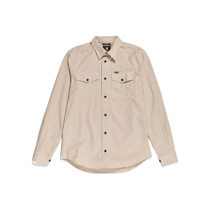 G STAR RAW Shirts Men Antique White-0