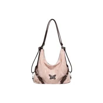 Yalu Polyester With PU Tote Bag, Shopping Bag, Shoulder Bag Women's Pink