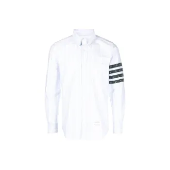 THOM BROWNE 4 Bar Detailed Buttoned Shirt