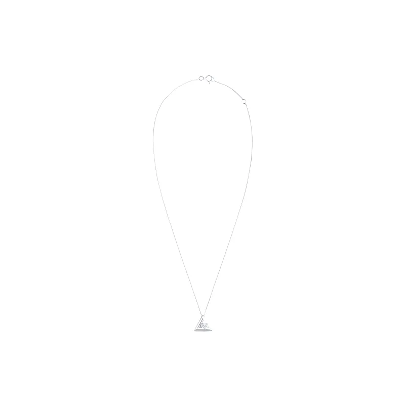 LOUIS VUITTON 18K White Gold Necklaces Women's Silver-1