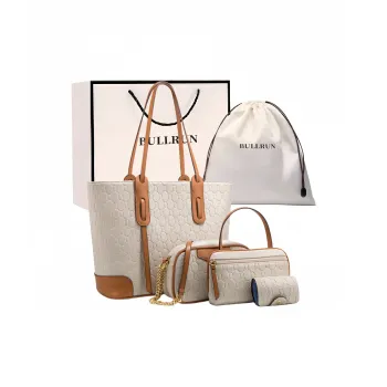 Bullrun Cow Leather Combo Set Women's White/Black/Khaki