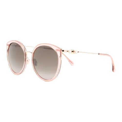 Jimmy Choo Steel PVC Aviator Sunglasses Women's Pink
