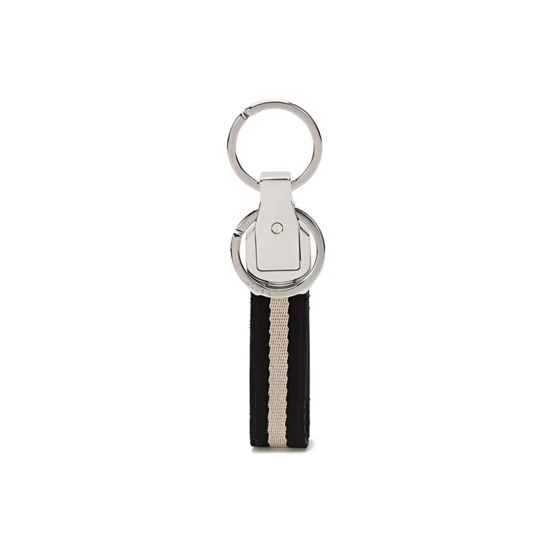 BALLY Canvas Stripe Keyring-2