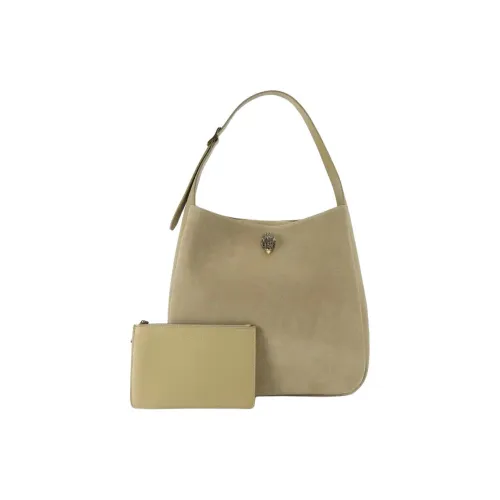 Kurt Geiger London Suede Shoulder Bag Large Size Women's Light Green